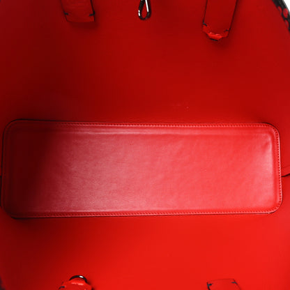 Christian Louboutin Perforated Calfskin Degrade Small Loubinthesky East West Cabata Tote Black Red 6 of 11