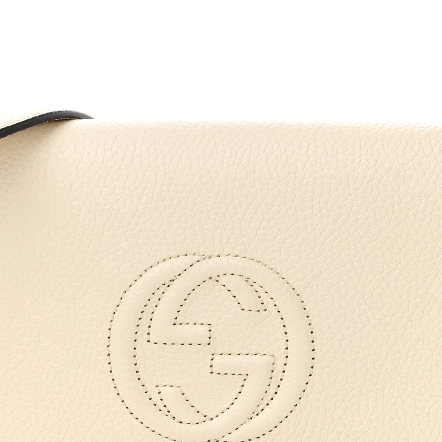 Gucci Pebbled Calfskin Soho Wallet on Chain Ivoire 9 of 11