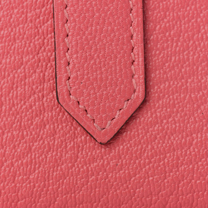 Hermes Chevre Mysore Bearn Card Holder Wallet Rose Lipstick 7 of 8