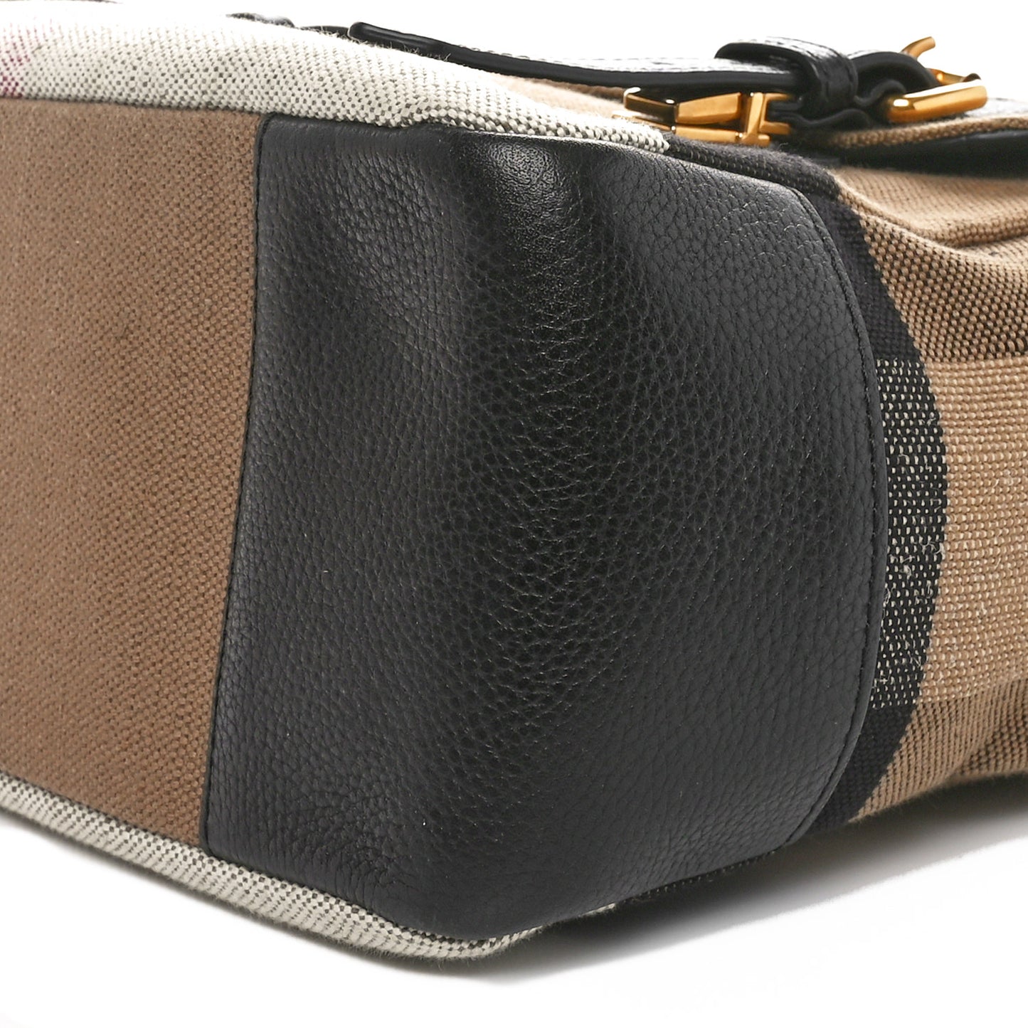 Canvas Mega Check Small Baildon Messenger Bag Black
