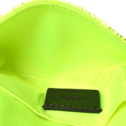 Fendi Transparent Paillettes Vitello King Nano Maxi Buckle Baguette Charm Yellow Fluo 5 of 11