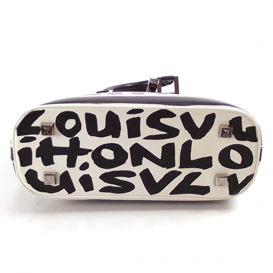 Louis Vuitton Graffiti Alma MM Black 5 of 8