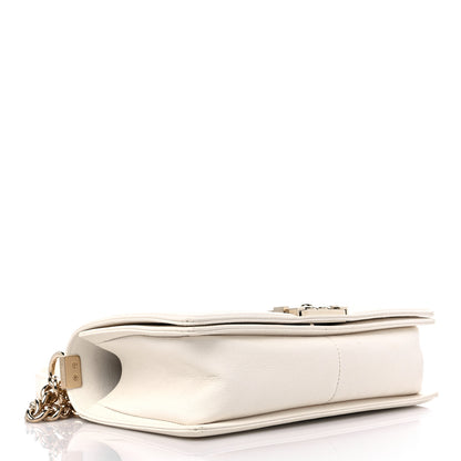 Chanel Caviar Quilted Medium Boy Flap White 4 of 13
