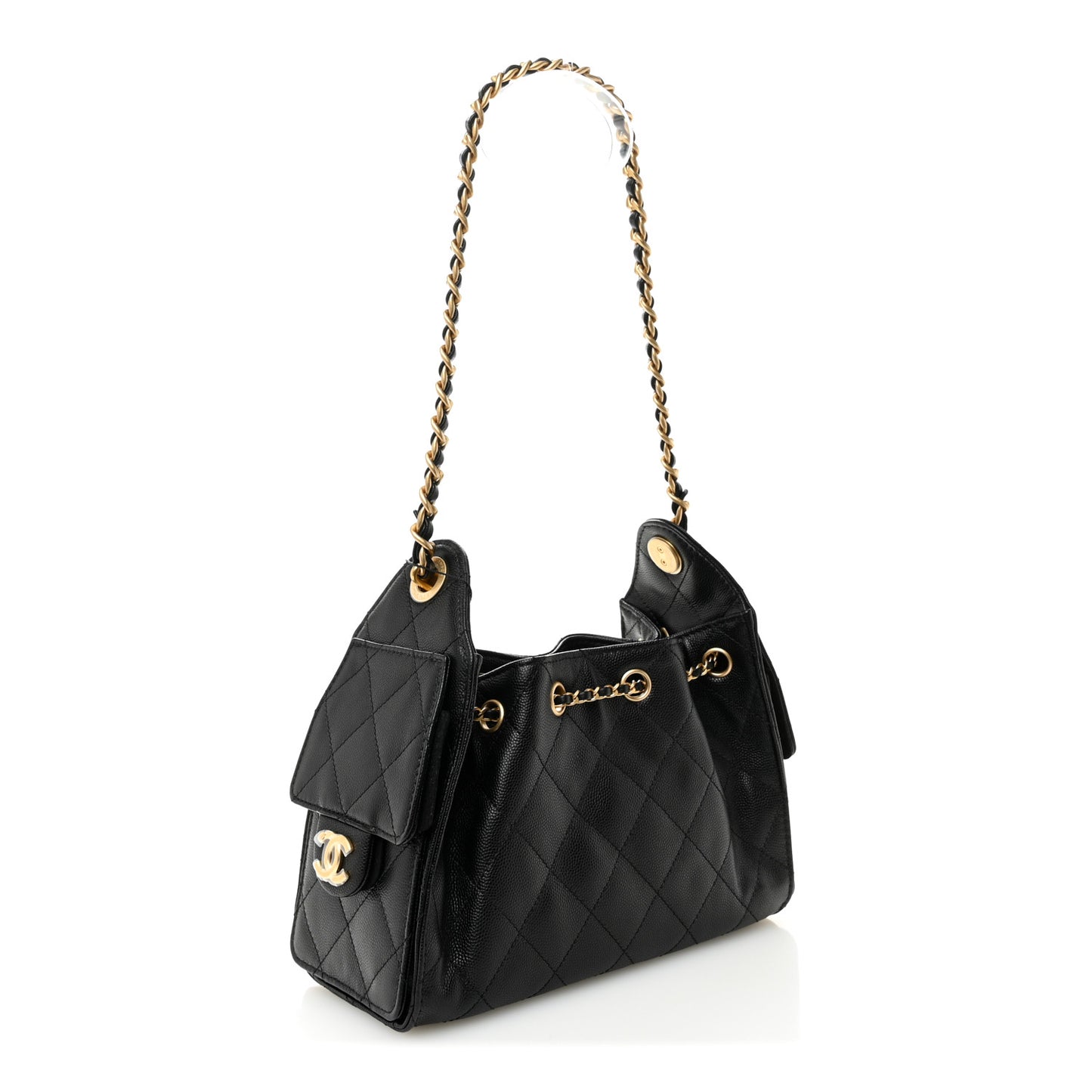 Caviar Quilted Mini Chanel 25 Handbag Black