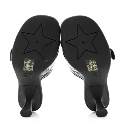 Christian Dior Calfskin Cannage Quilted Dio(r)evolution 80mm Slide Sandals 38 Black 5 of 8