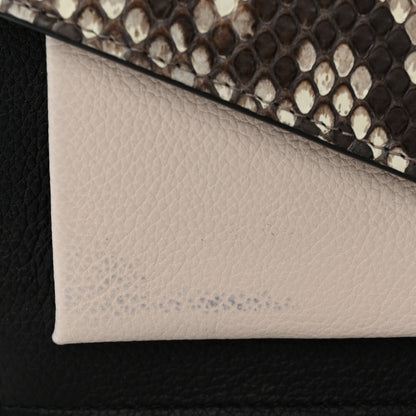 Louis Vuitton Soft Calfskin Snakeskin My Lockme Chain Bag BB Black White Beige 11 of 11