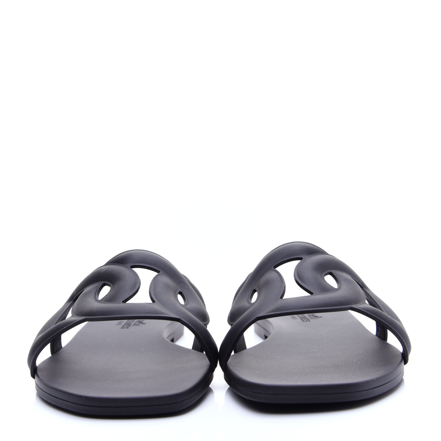 Hermes Rubber Aloha Sandals 36 Black 5 of 10