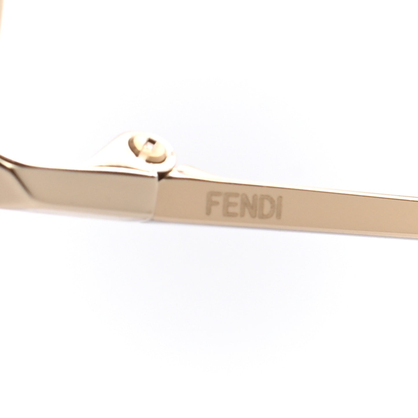 Metal Fendi Forever Aviator Sunglasses FF0407/G/S Gold