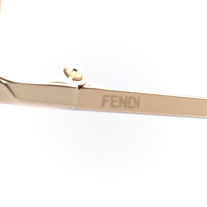 Fendi Metal Fendi Forever Aviator Sunglasses FF0407/G/S Gold 7 of 8