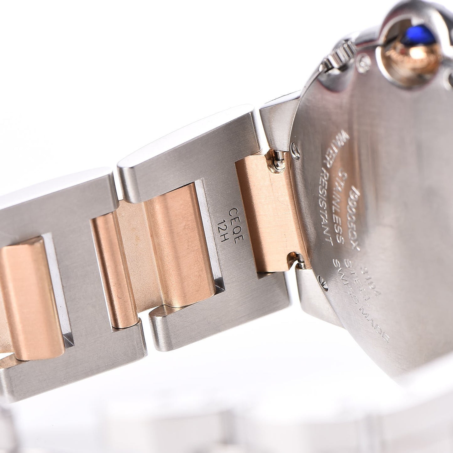 Stainless Steel 18K Pink Gold 38mm Ballon Bleu De Two Timezone Quartz Watch