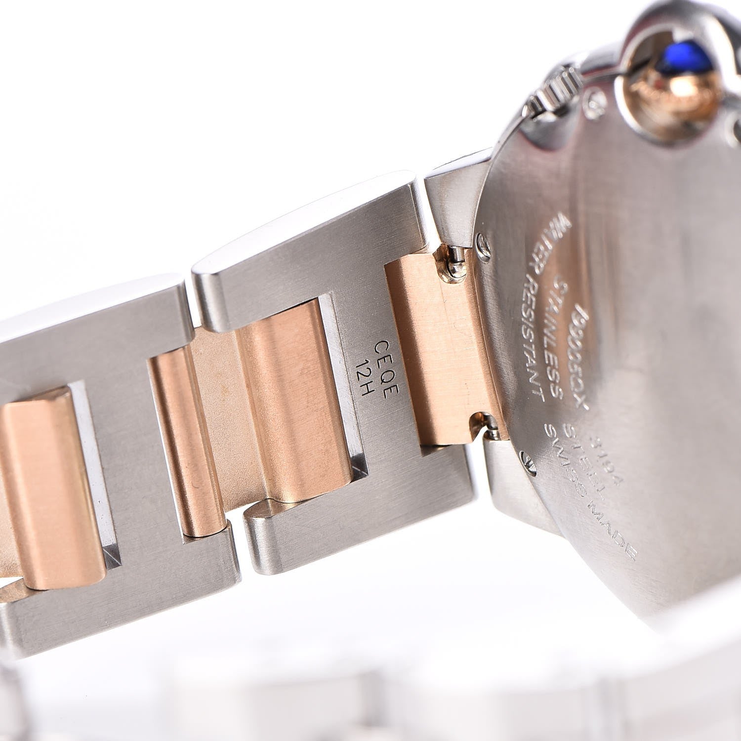 Cartier Stainless Steel 18K Pink Gold 38mm Ballon Bleu De Two Timezone Quartz Watch 8 of 12