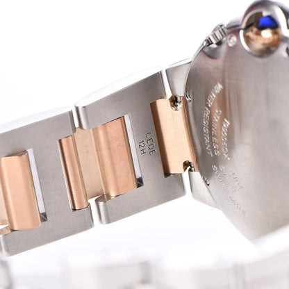 Cartier Stainless Steel 18K Pink Gold 38mm Ballon Bleu De Two Timezone Quartz Watch 8 of 12