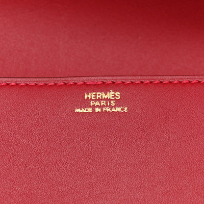 Hermes Tadelakt Medor 23 Clutch Rouge Vif 6 of 12