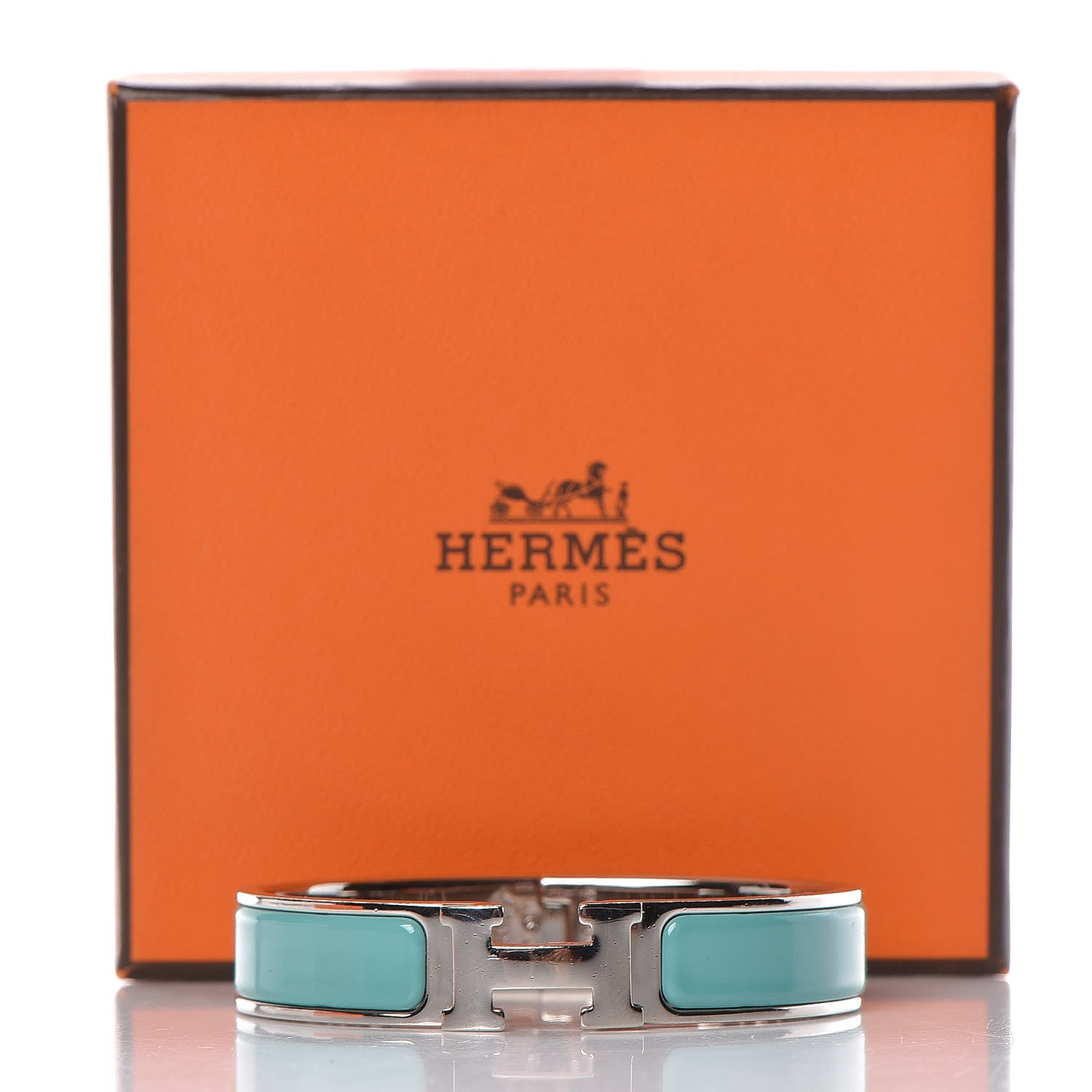 Hermes Enamel Narrow Clic Clac H Bracelet PM Lagon 6 of 6