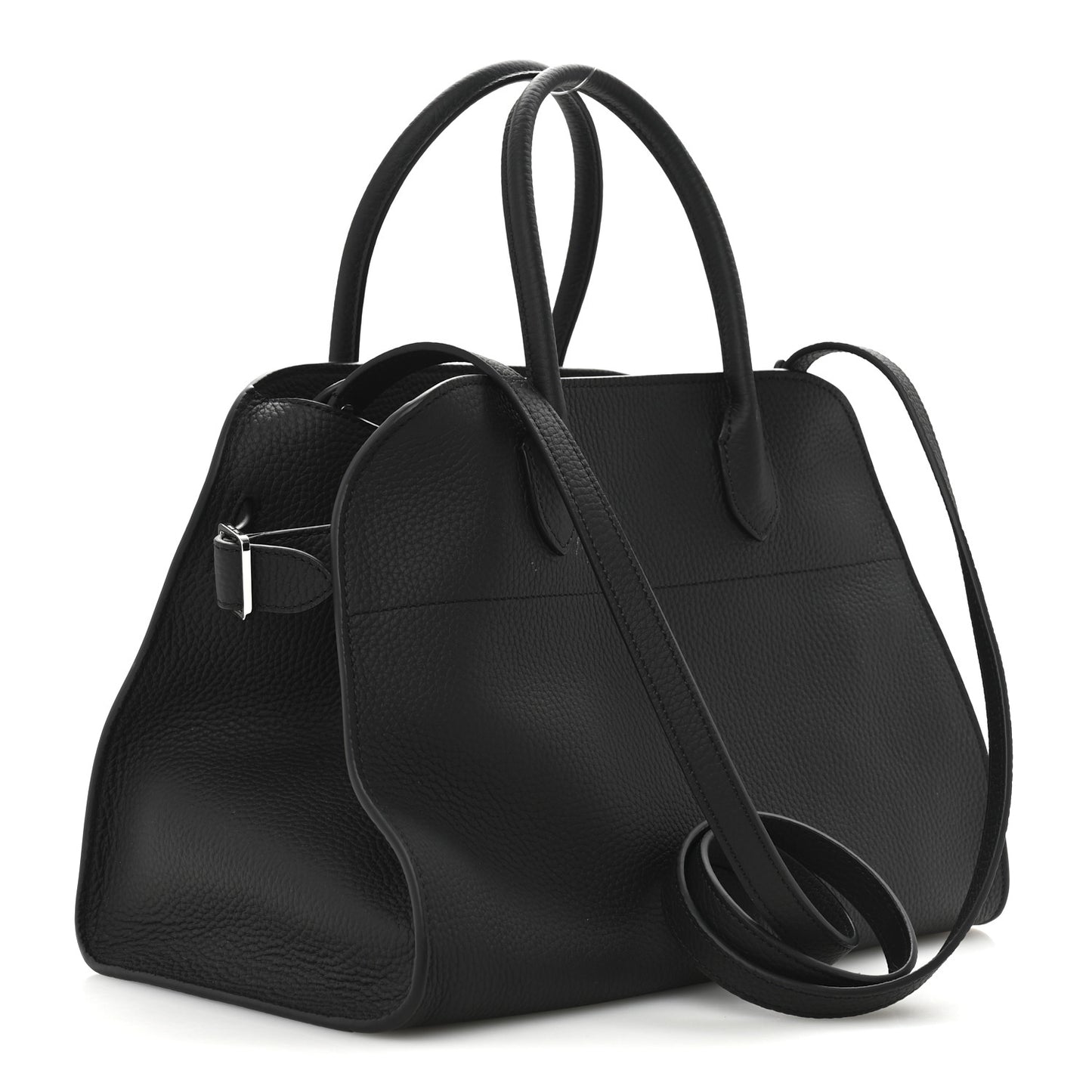 Matte Grained Calfskin Soft Margaux 12 Black