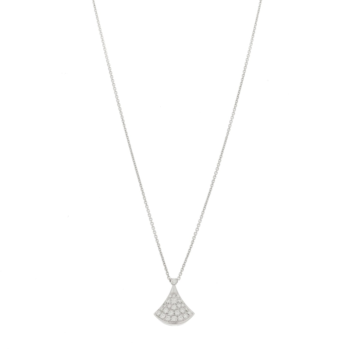 18K White Gold Diamond Divas' Dream Pave Necklace