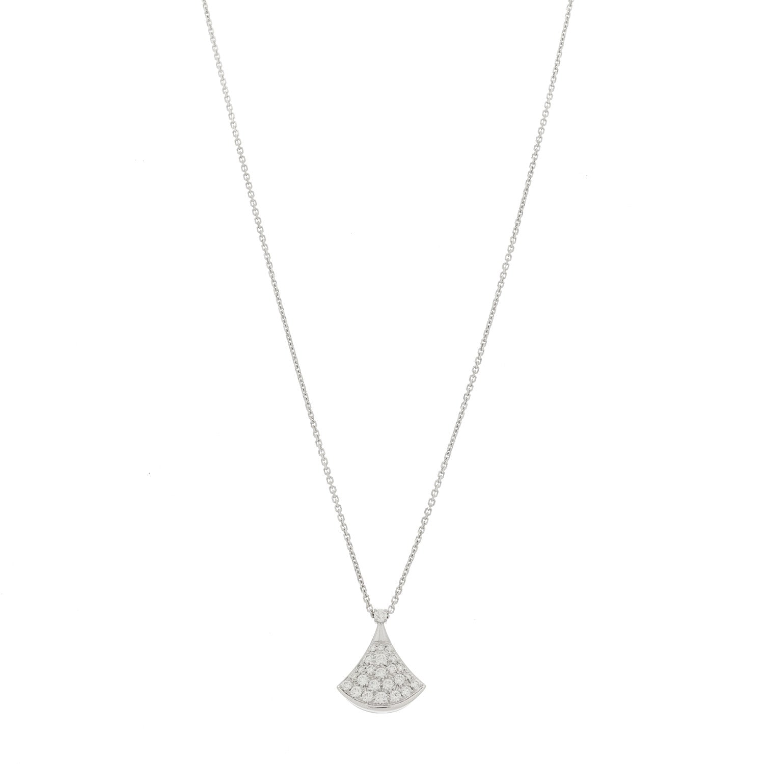 Bulgari 18K White Gold Diamond Divas' Dream Pave Necklace 1 of 7