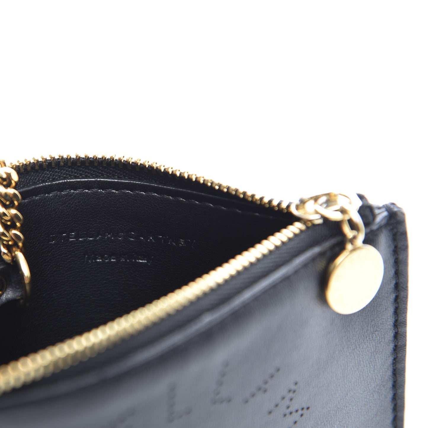 Eco Alter Nappa Perforated Small Key Pouch Black