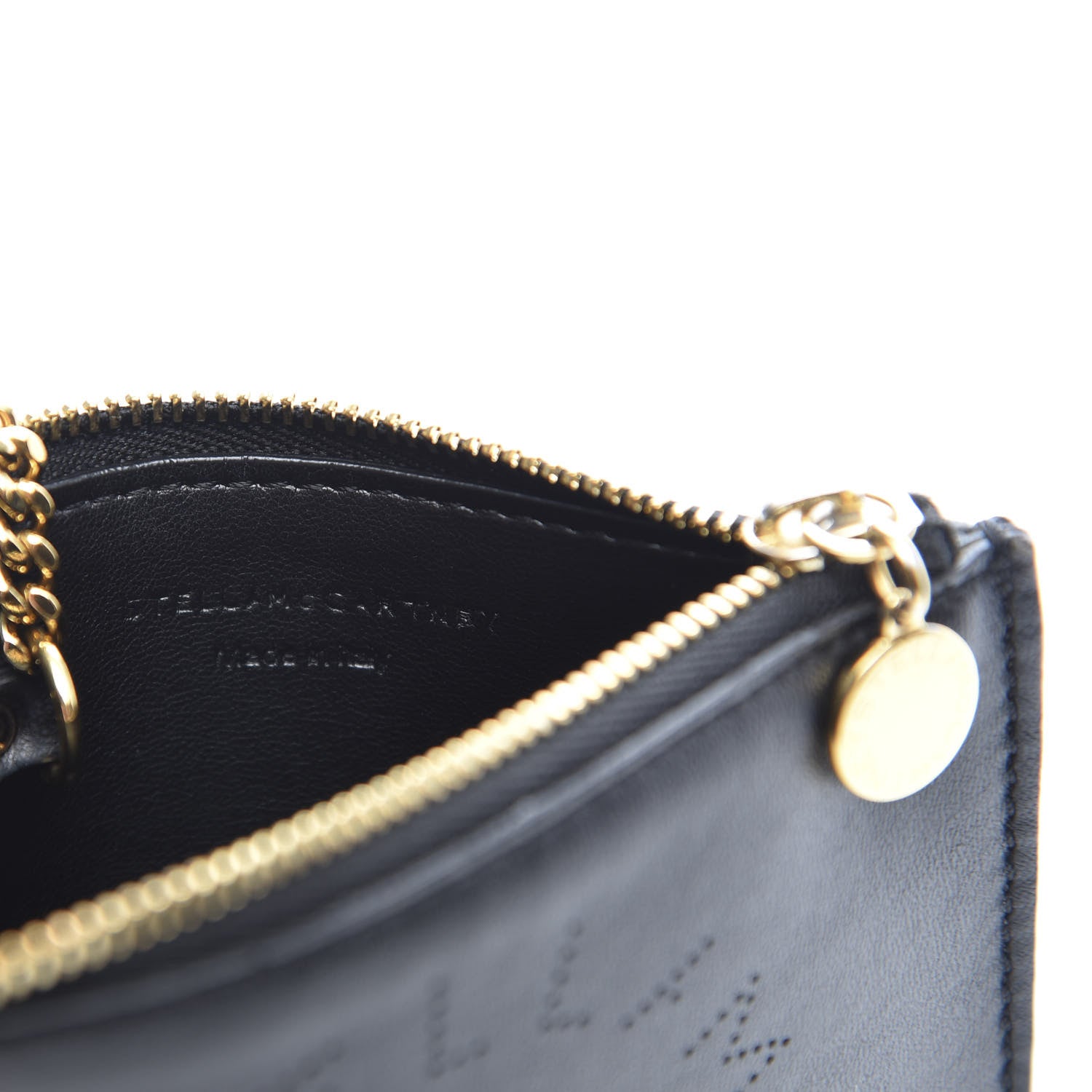 Stella McCartney Eco Alter Nappa Perforated Small Key Pouch Black 7 of 10