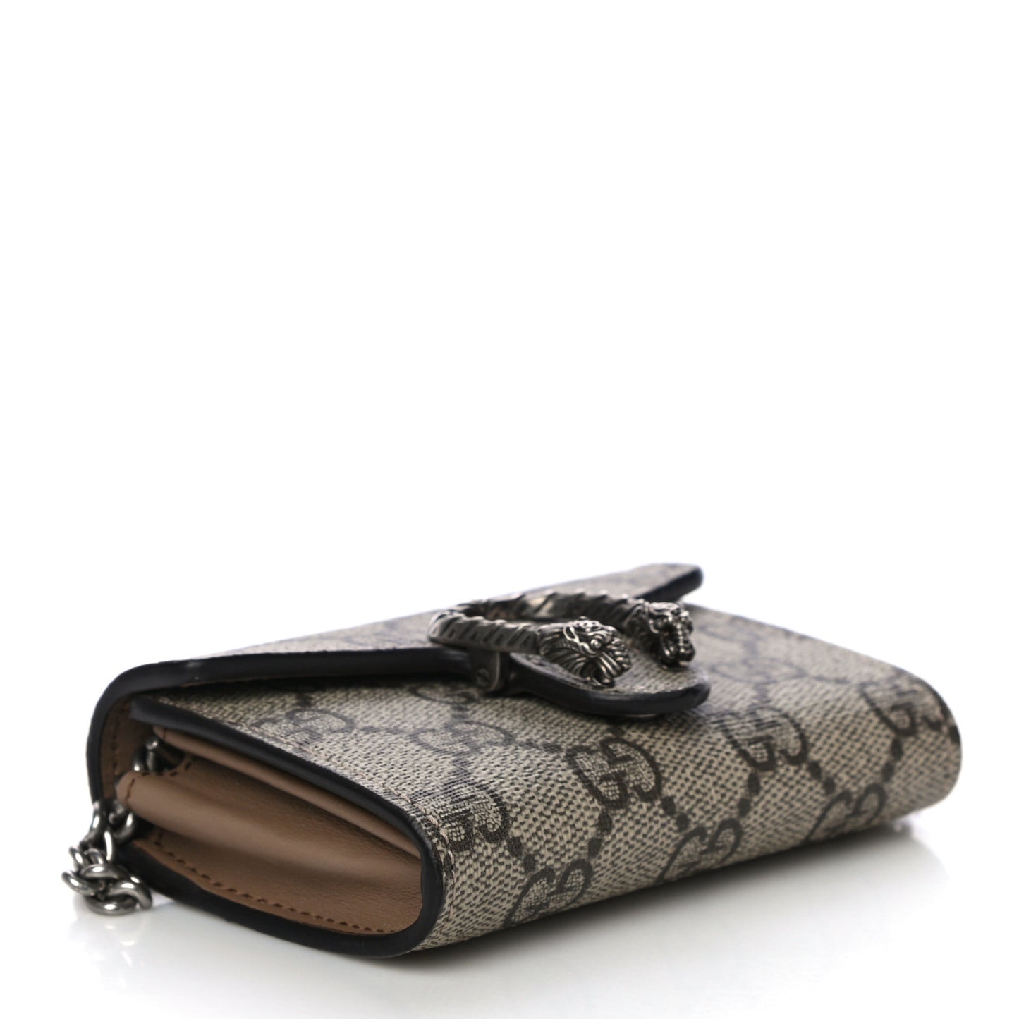 GG Supreme Monogram Dionysus Coin Purse Taupe