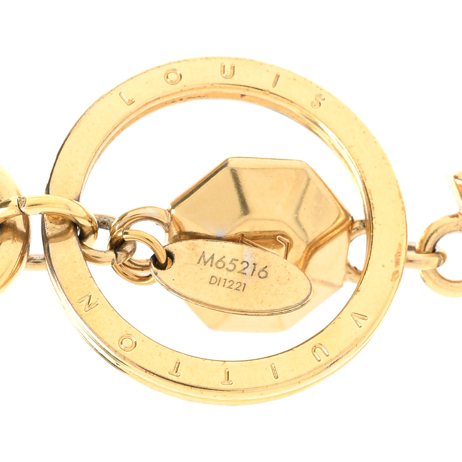 Louis Vuitton LV Facettes Bag Charm Key Holder Gold 3 of 4