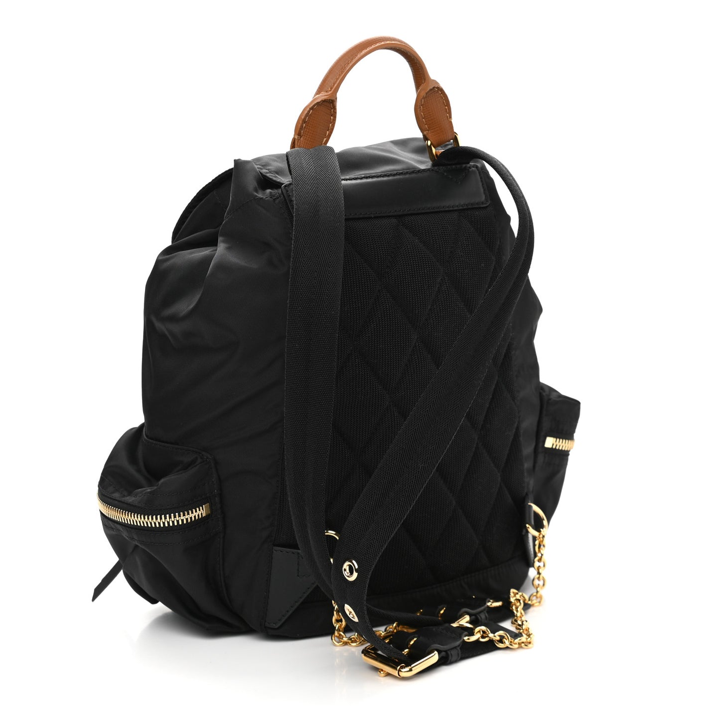 Nylon Medium Rucksack Backpack Black