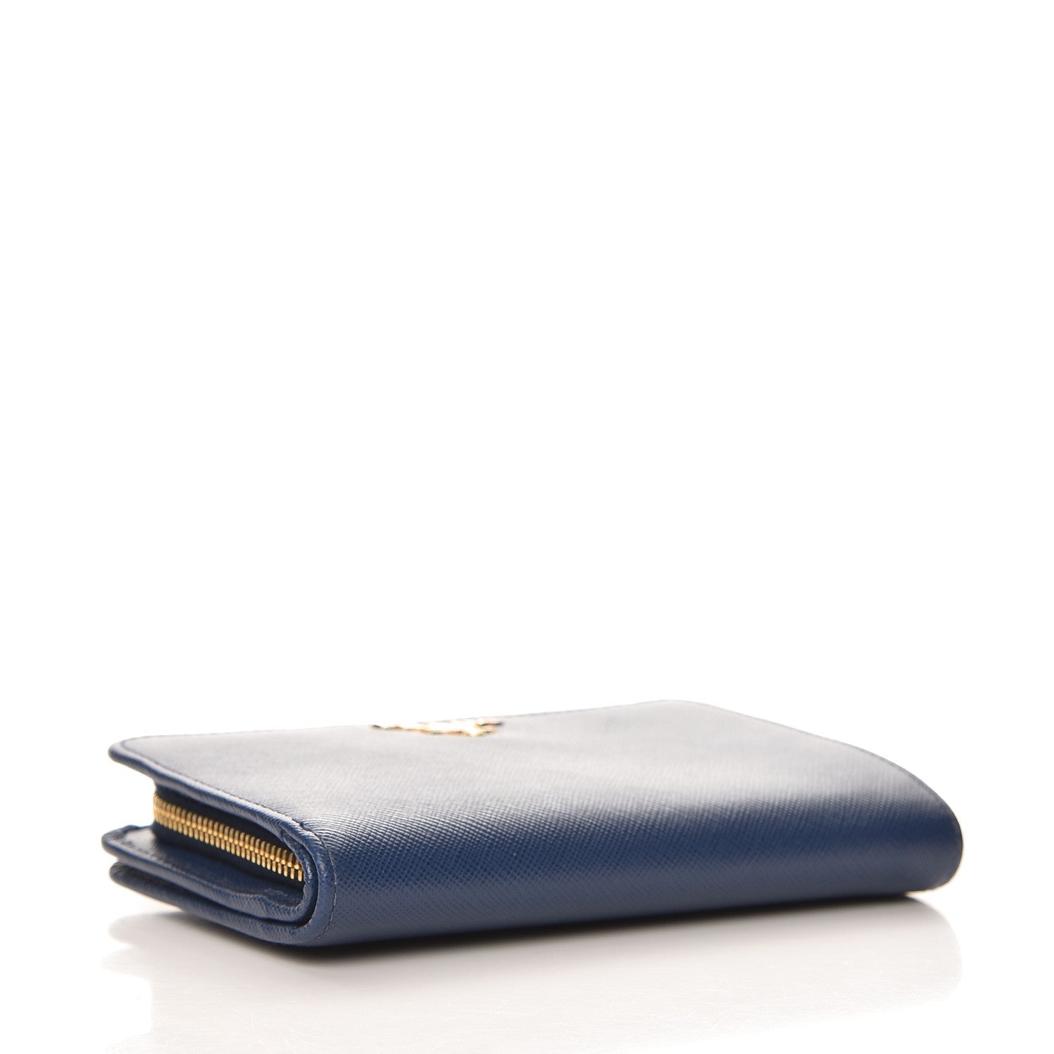 Prada Saffiano Metal Compact Wallet Bleuette 4 of 7