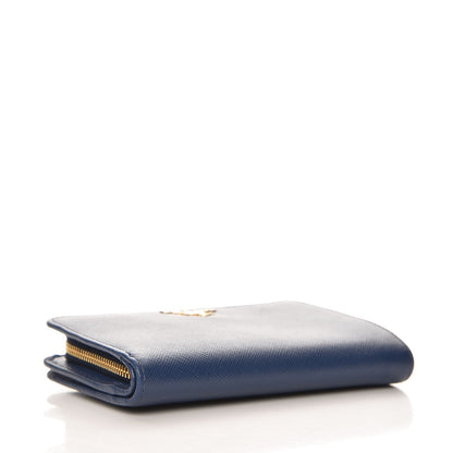 Prada Saffiano Metal Compact Wallet Bleuette 4 of 7