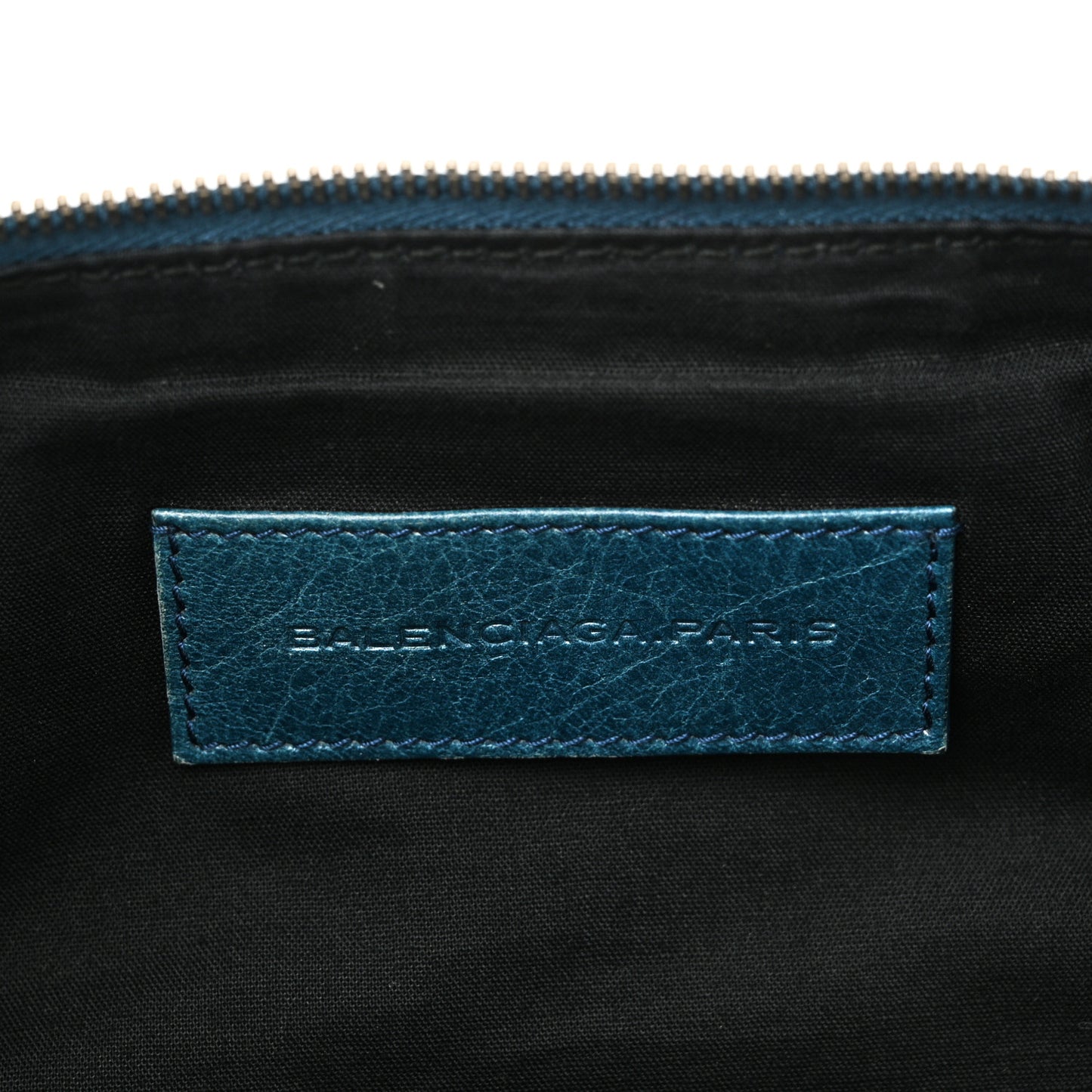 Agneau Classic Silver Hardware Square Tote Bleu Mineral