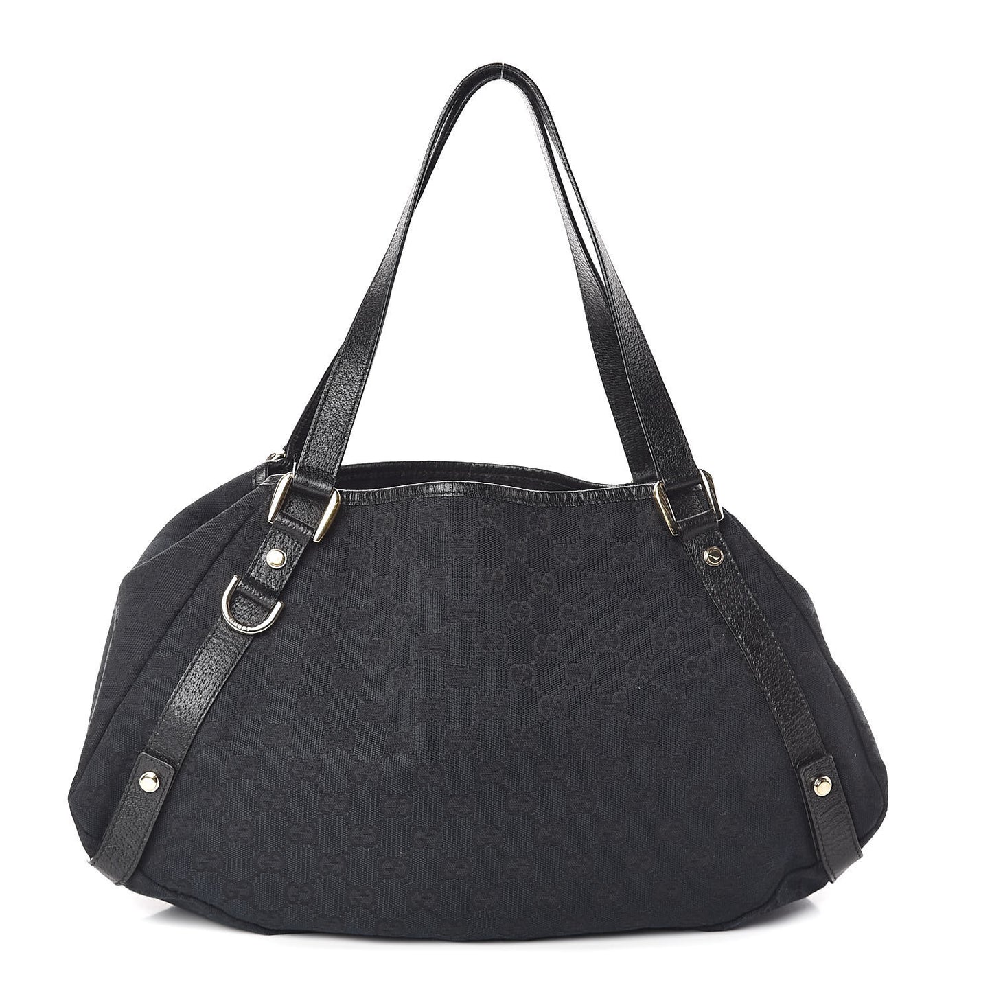 Monogram Medium Abbey Shoulder Bag Black
