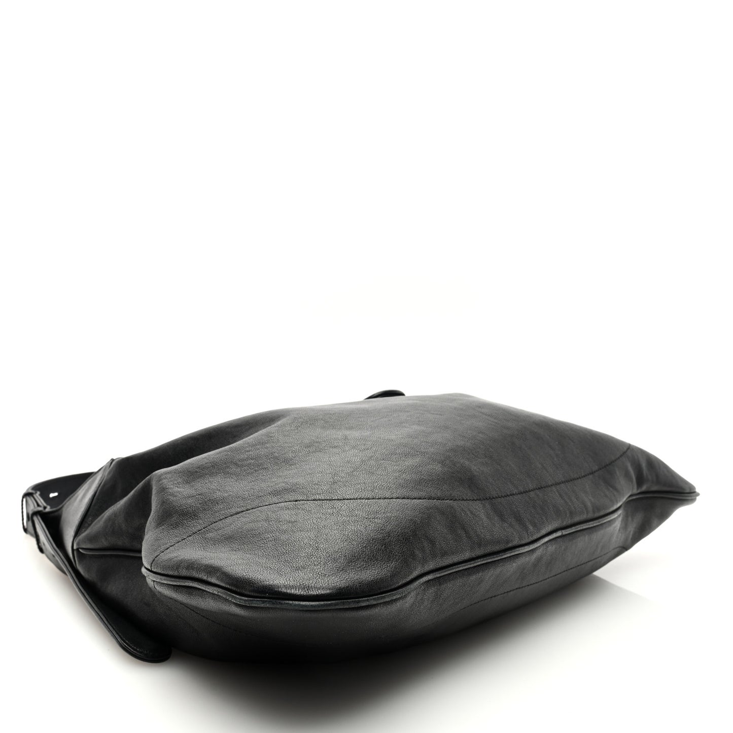 Goatskin Monochrome Large Aphrodite Shoulder Bag Black