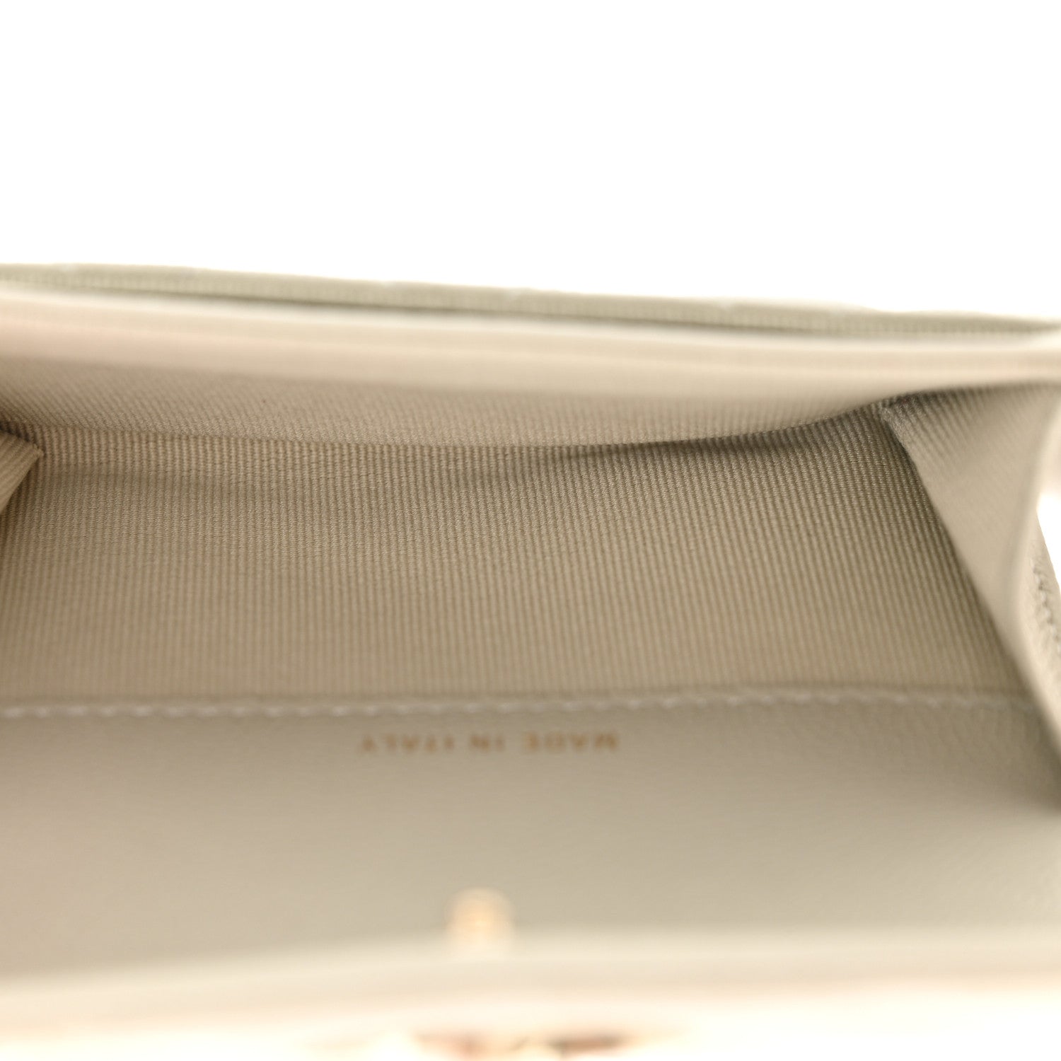 Chanel Caviar Quilted Crystal CC Flap Card Holder Light Grey 5 of 9
