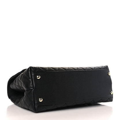 Chanel Caviar Lizard Embossed Quilted Small Coco Handle Flap Black 4 of 10