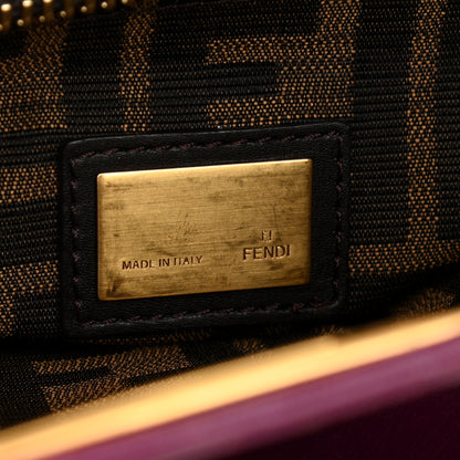 Fendi Goatskin Zucca Medium Peekaboo Iconic Satchel Ciclamino Tobacco Moro 7 of 12