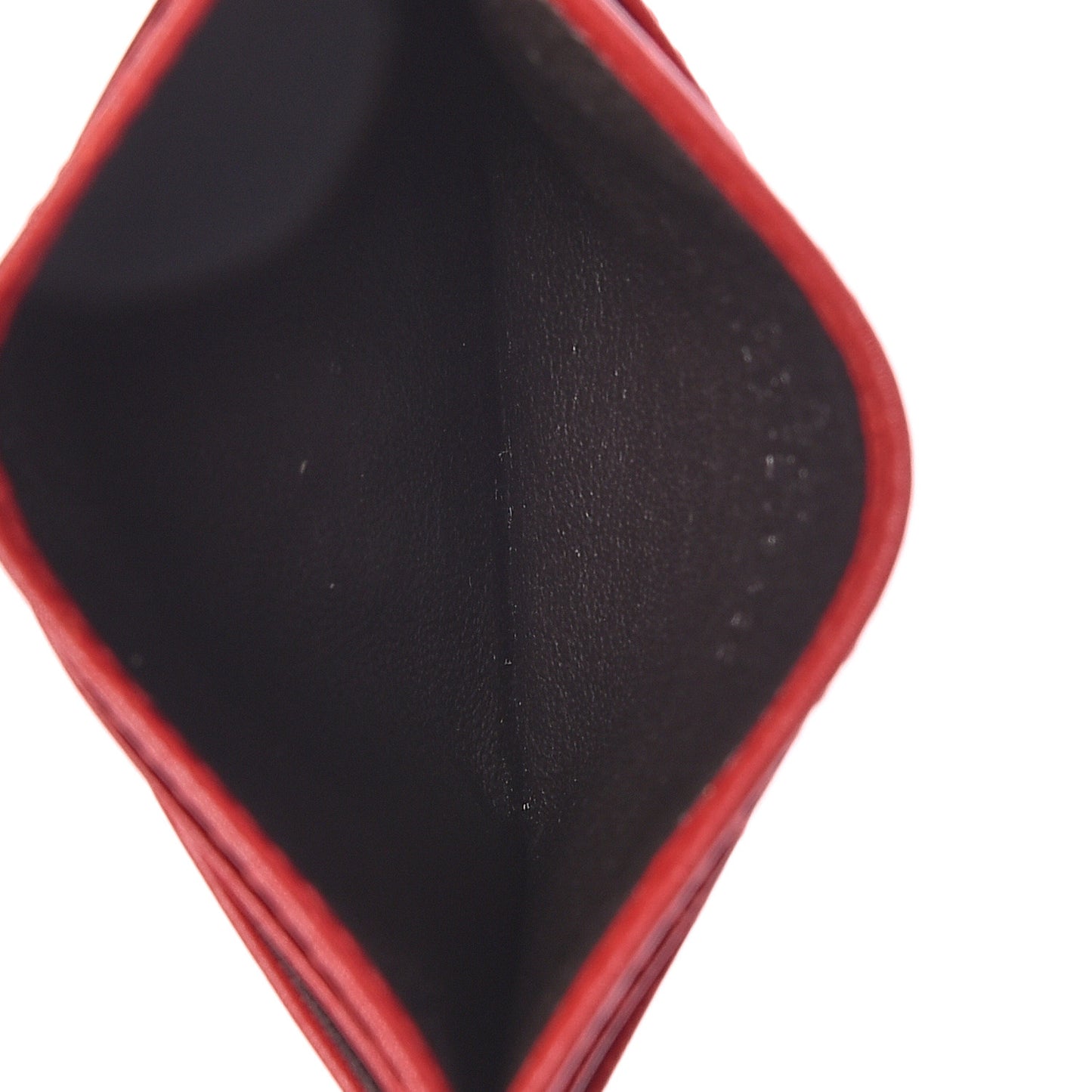 Calfskin Matelasse GG Marmont Card Holder Hibiscus Red