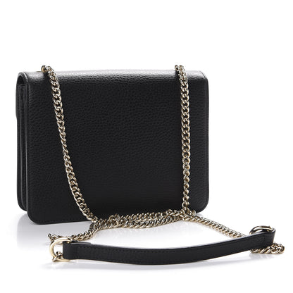 Gucci Dollar Calfskin Small Interlocking G Shoulder Bag Black 2 of 6