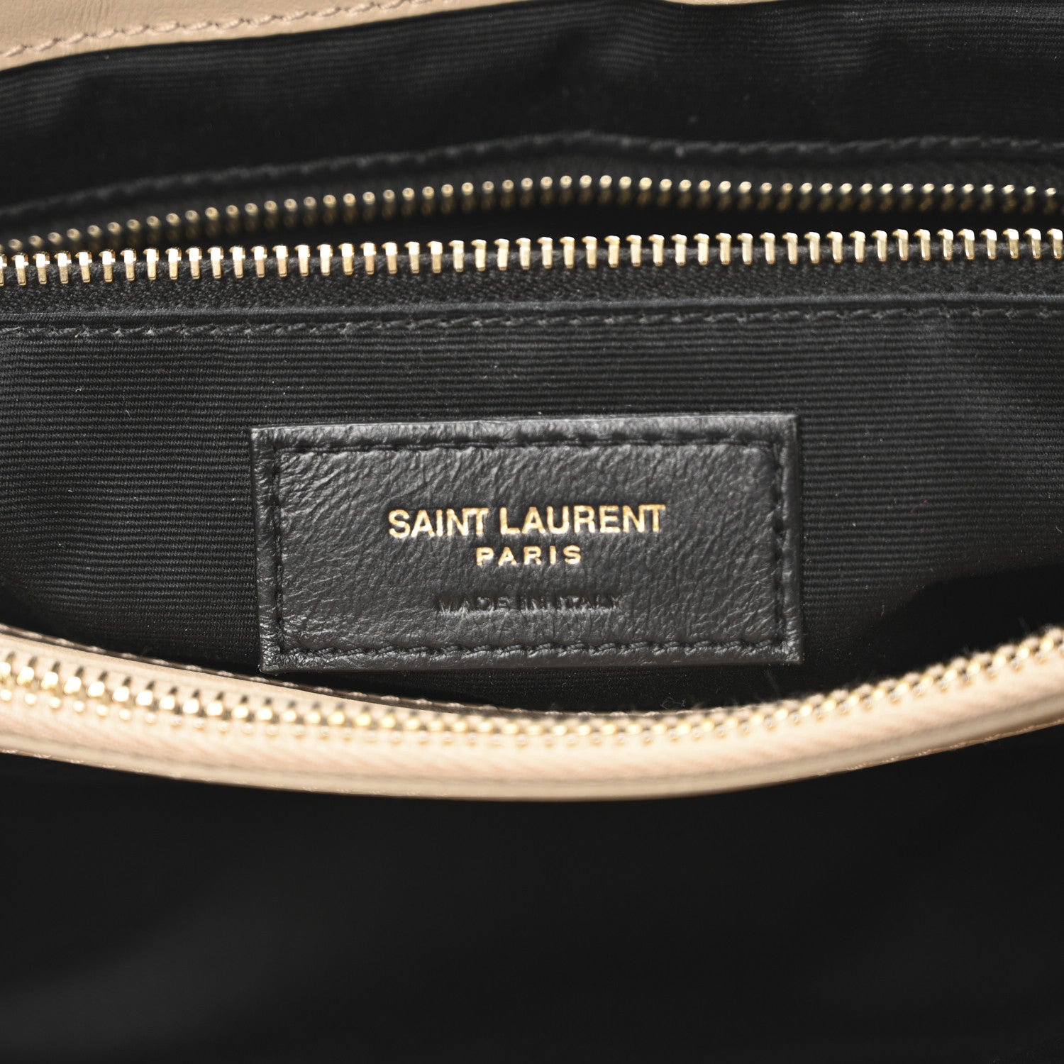 Saint Laurent Calfskin Matelasse Large Loulou Monogram Chain Satchel Dark Beige 6 of 10