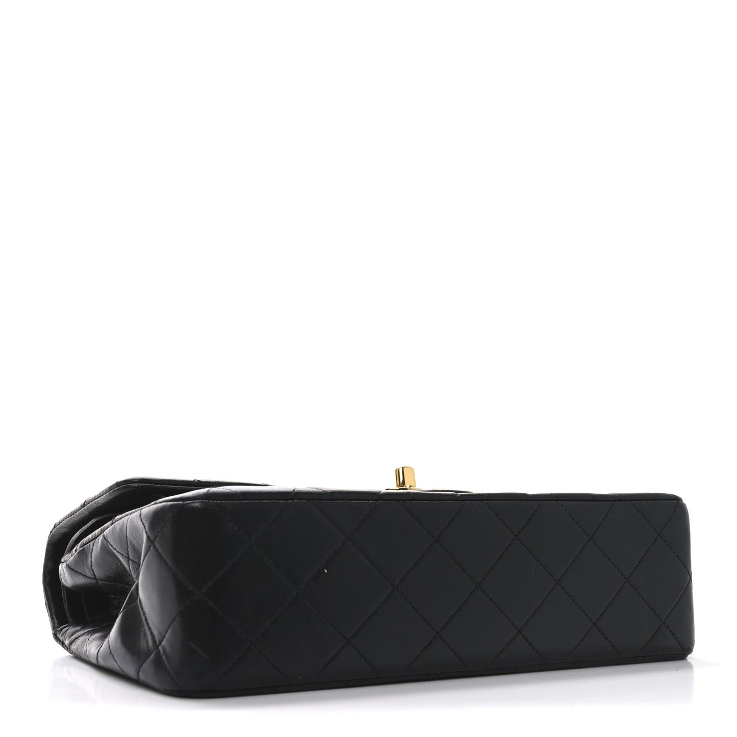 Lambskin Quilted Small Double Flap Black