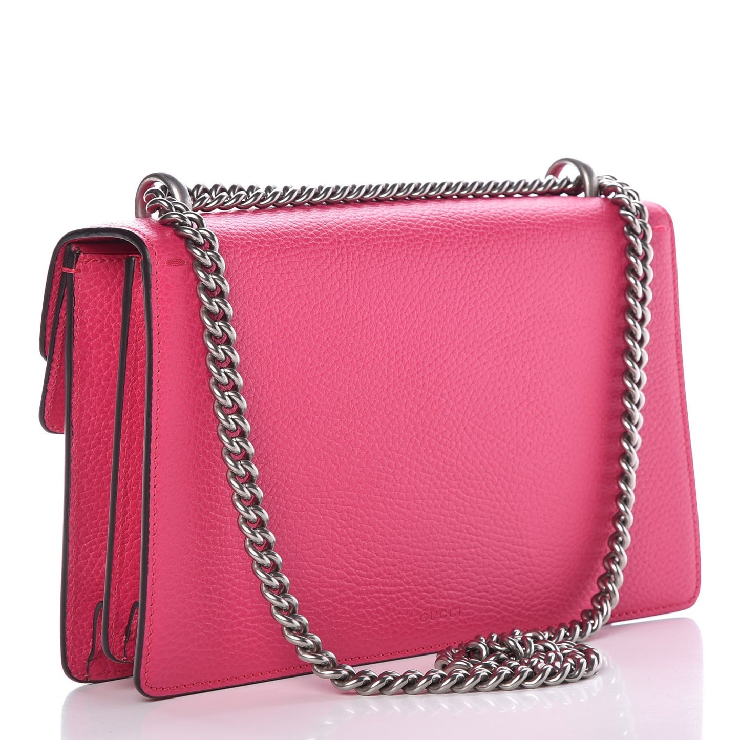 Pebbled Calfskin Embellished Guccify Small Dionysus Shoulder Bag Rosa