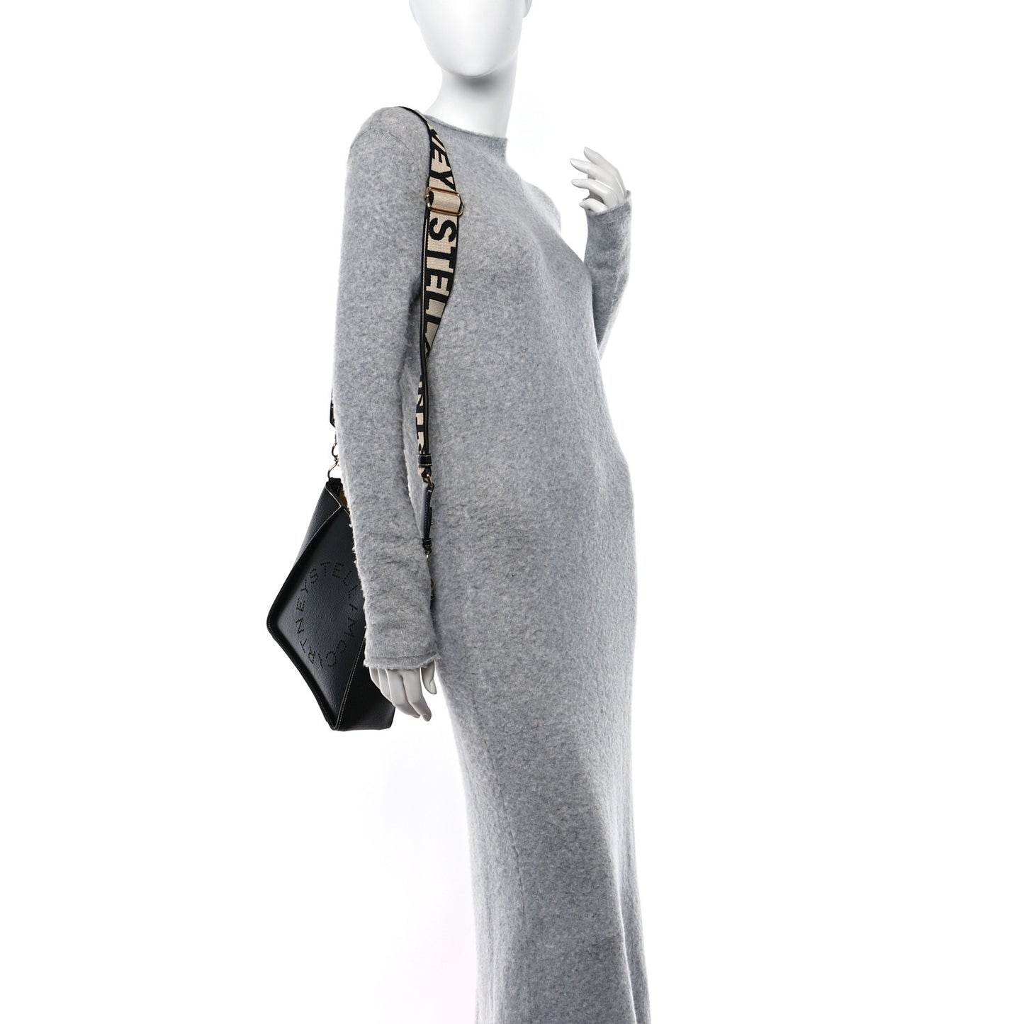 Eco Alter Nappa Perforated Logo Mini Crossbody Black