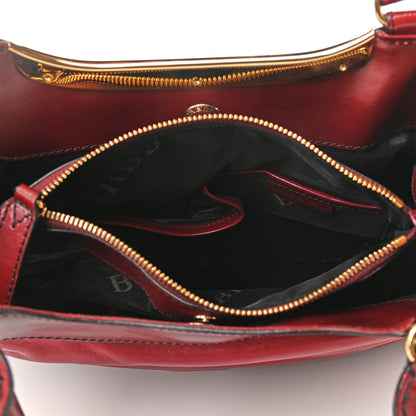 Burberry Lambskin Small Hepburn Satchel Red 6 of 12