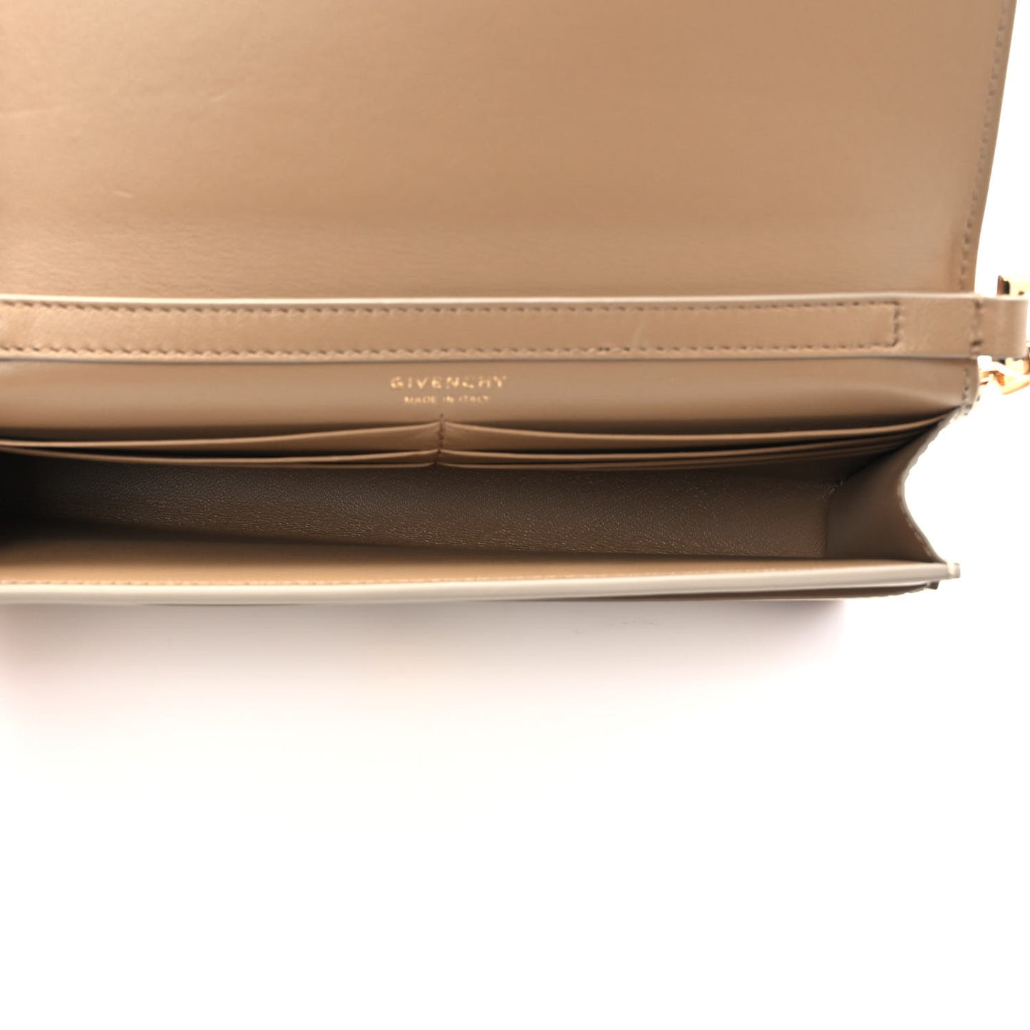 Smooth Calfskin Gradient Effect 4G Wallet on Chain Dust Grey