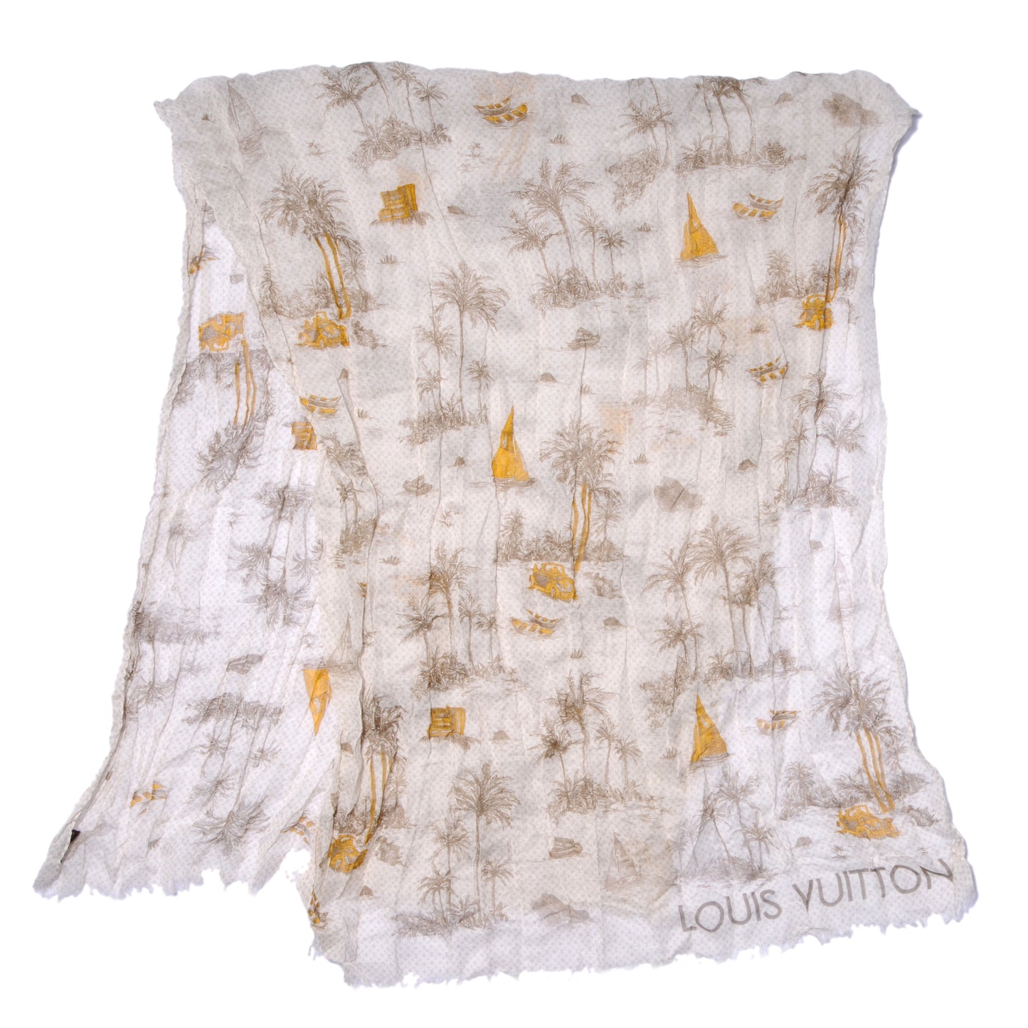 Cotton Linen Toile Etole De Louis Pareo Beige