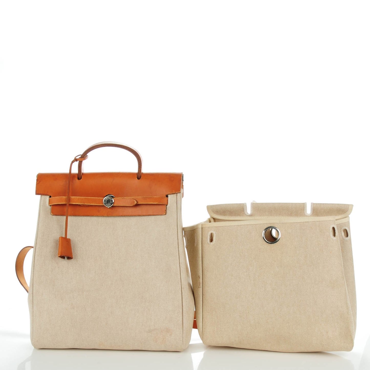 Toile Vache Calfskin Herbag 30 PM Backpack Natural