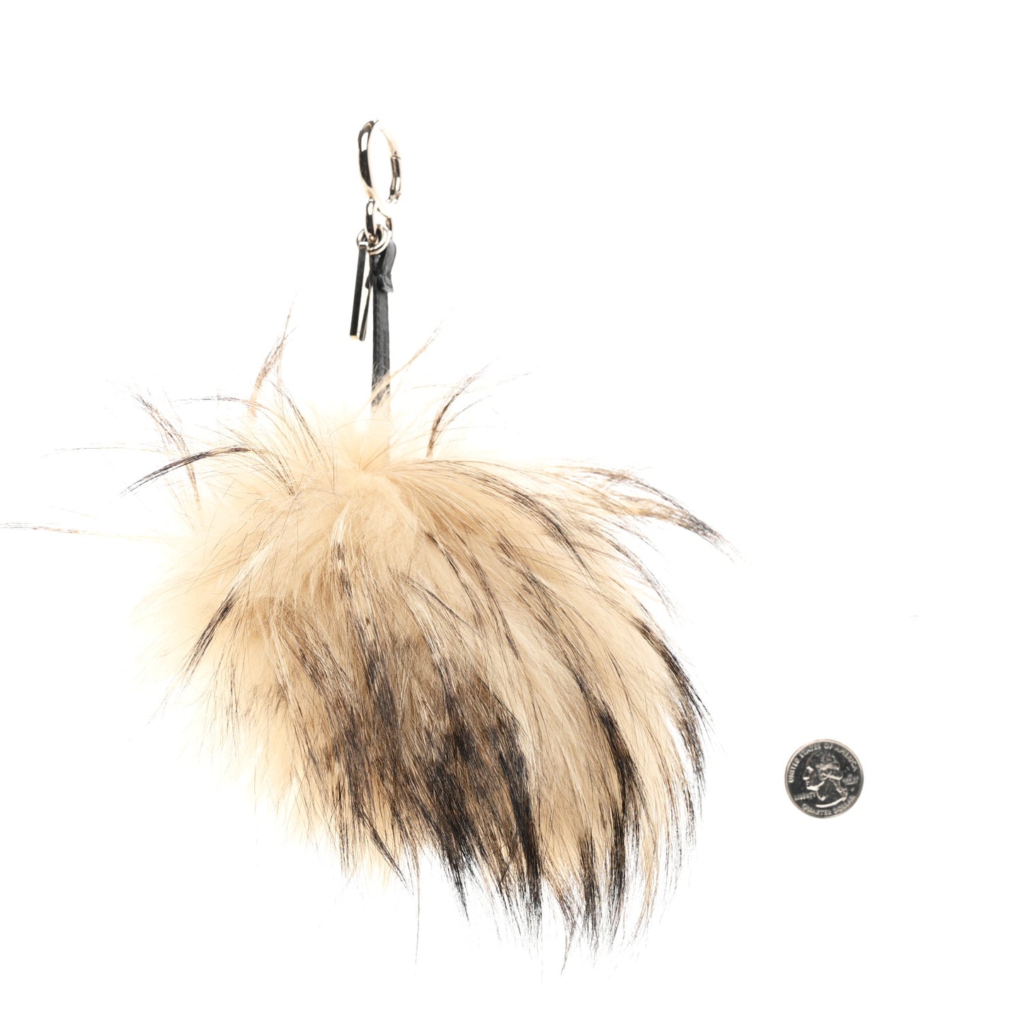 Vitello Flamingo Fox Fur Flurry Monster Bag Bug Cube Charm White