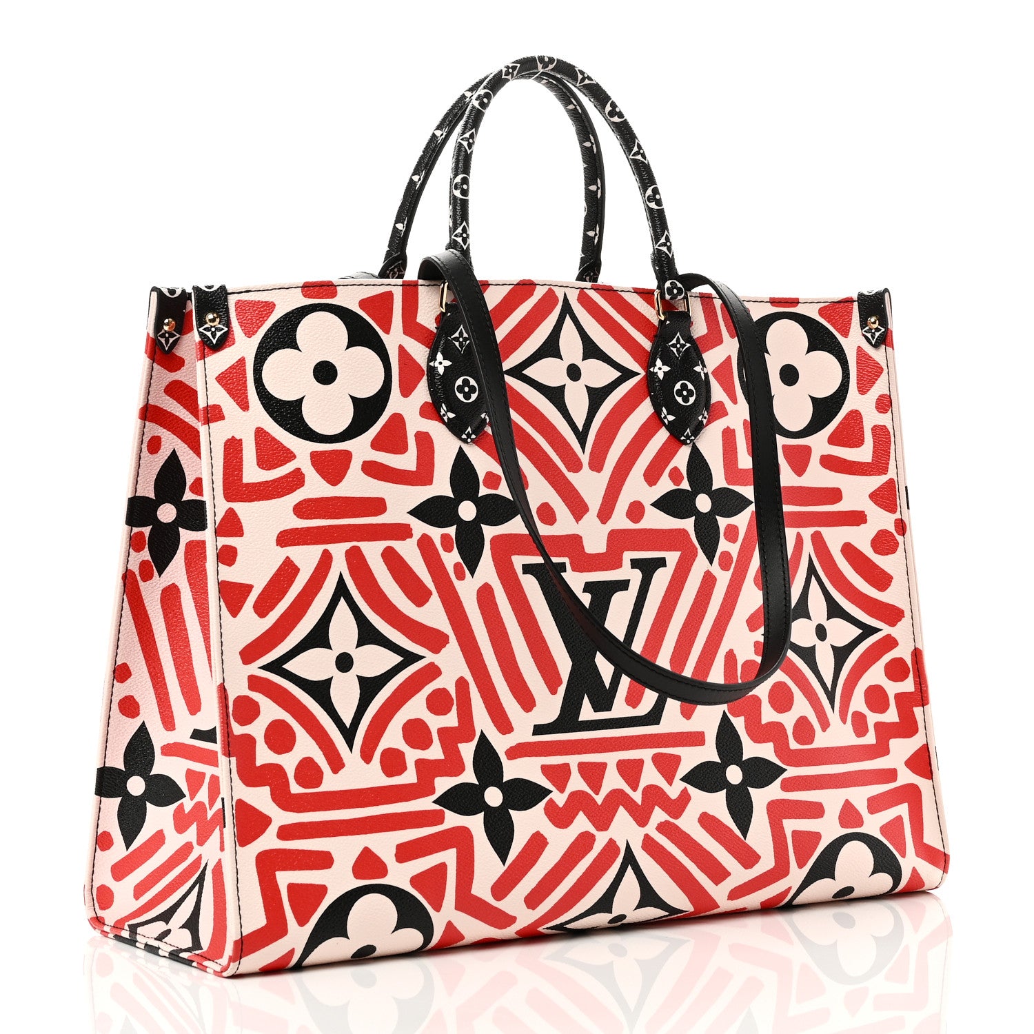 Louis Vuitton Monogram Giant Crafty Onthego GM Creme Rouge Black 3 of 9