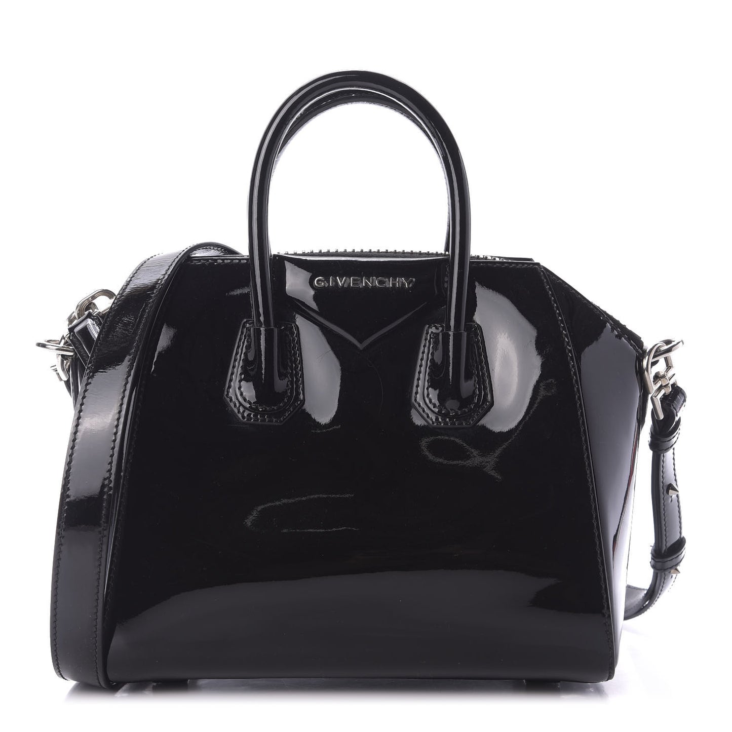 Patent Calfskin Mini Antigona Black