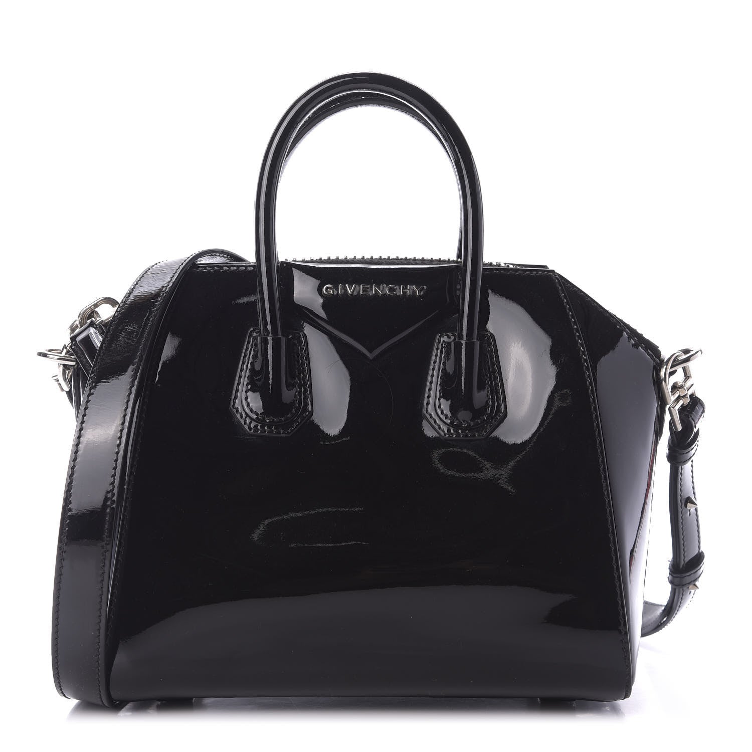 Givenchy Patent Calfskin Mini Antigona Black 1 of 9
