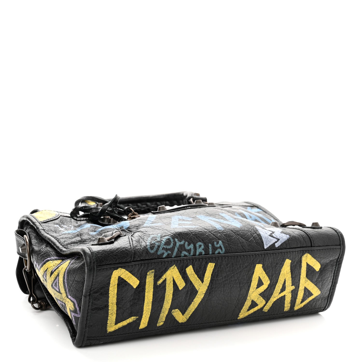 Balenciaga Agneau Graffiti All Over Classic Hardware S City Black Multicolor 4 of 10