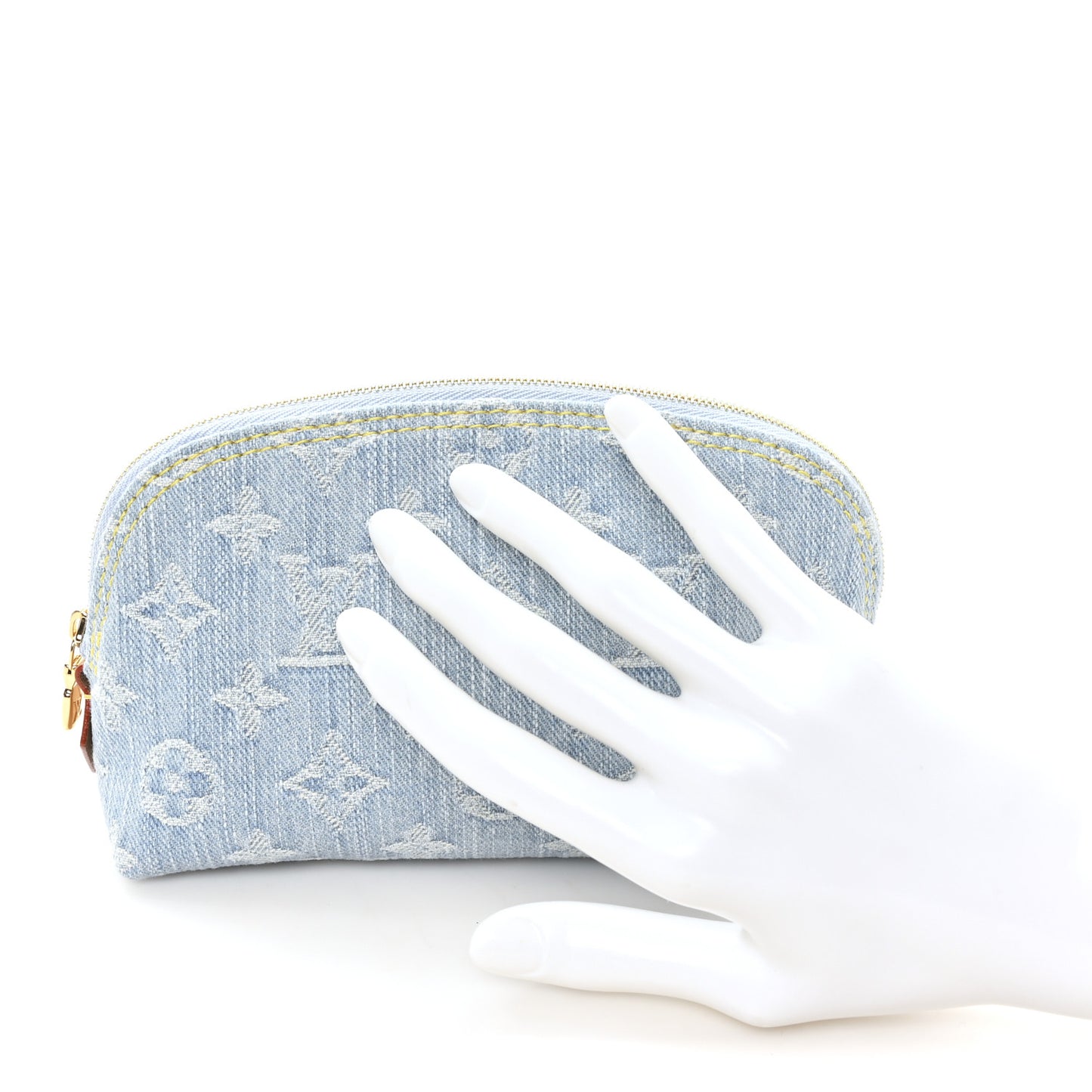 Denim Monogram Pochette Cosmetique PM Sky Blue